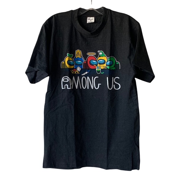 Among Us SUS tee shirt crewmate IMPOSTER crewmen app game Medium M unisex - Picture 6 of 6